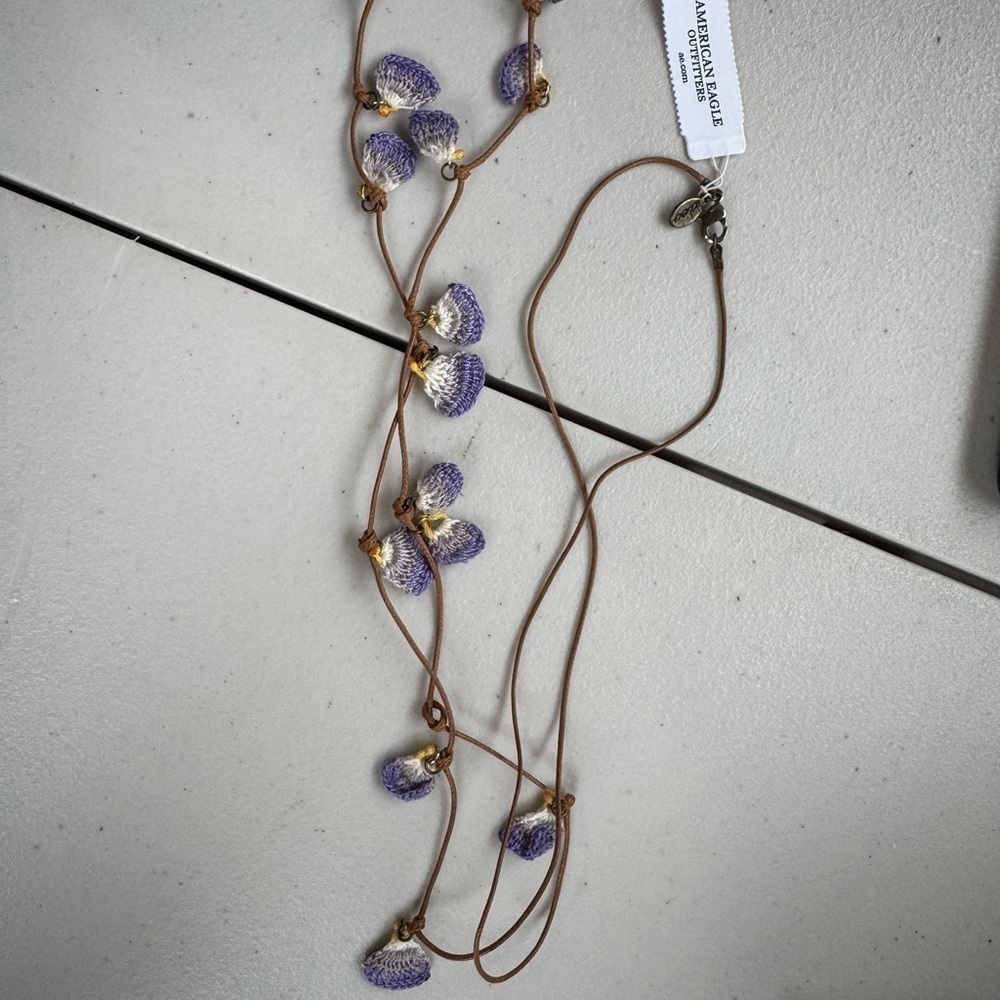Elegant Purple Floral Necklace